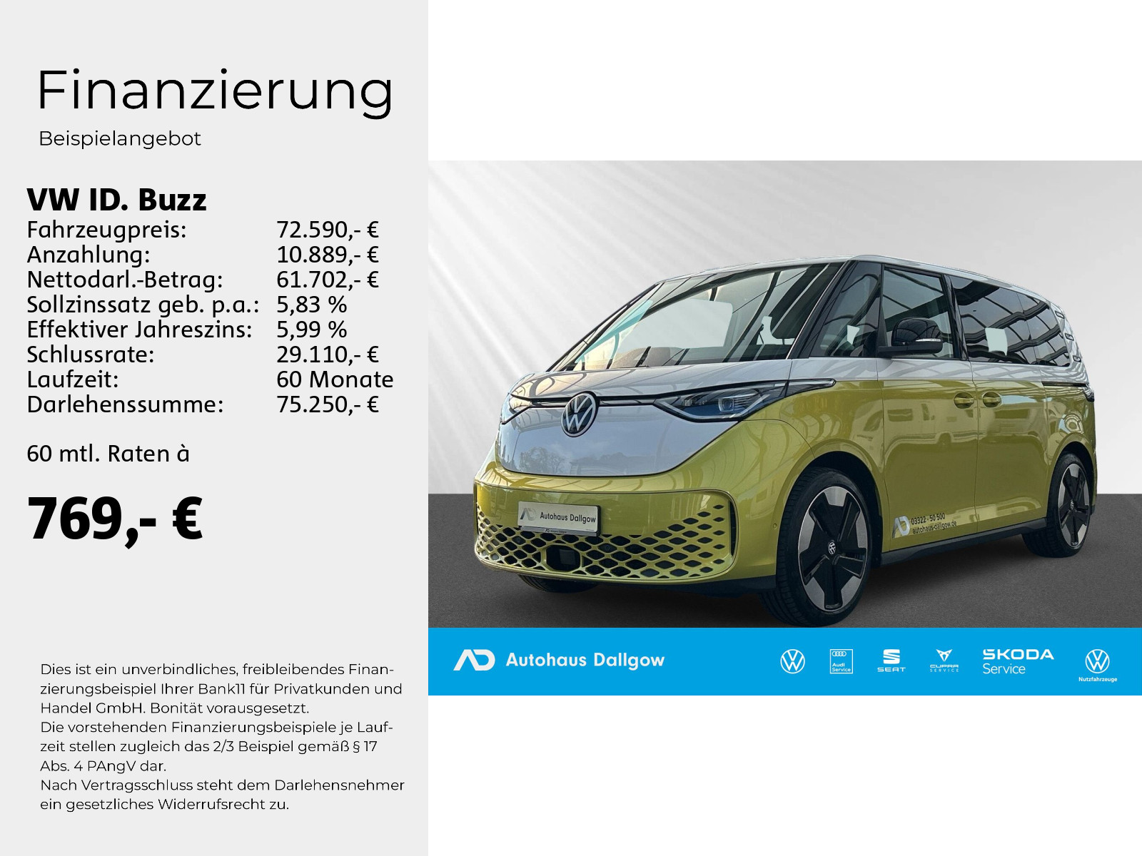 ID.Buzz Pro 150 kW (204 PS) Heckantrieb 1-Gang-Automatik Radst. 2988 mm