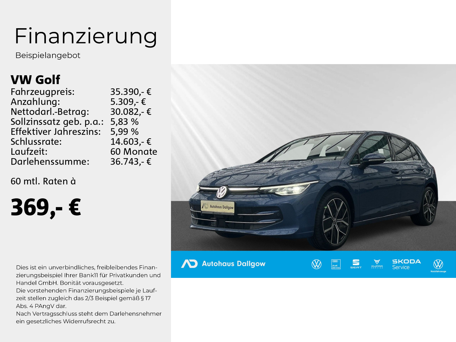 Golf Style 1,5l eTSI OPF 110 kW (150 PS) 7-Gang-Doppelkupplungsgetriebe DSG