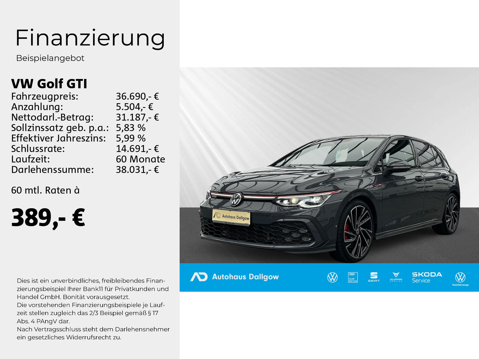 Golf GTI 2.0 TSI DSG RFK ACC Klima