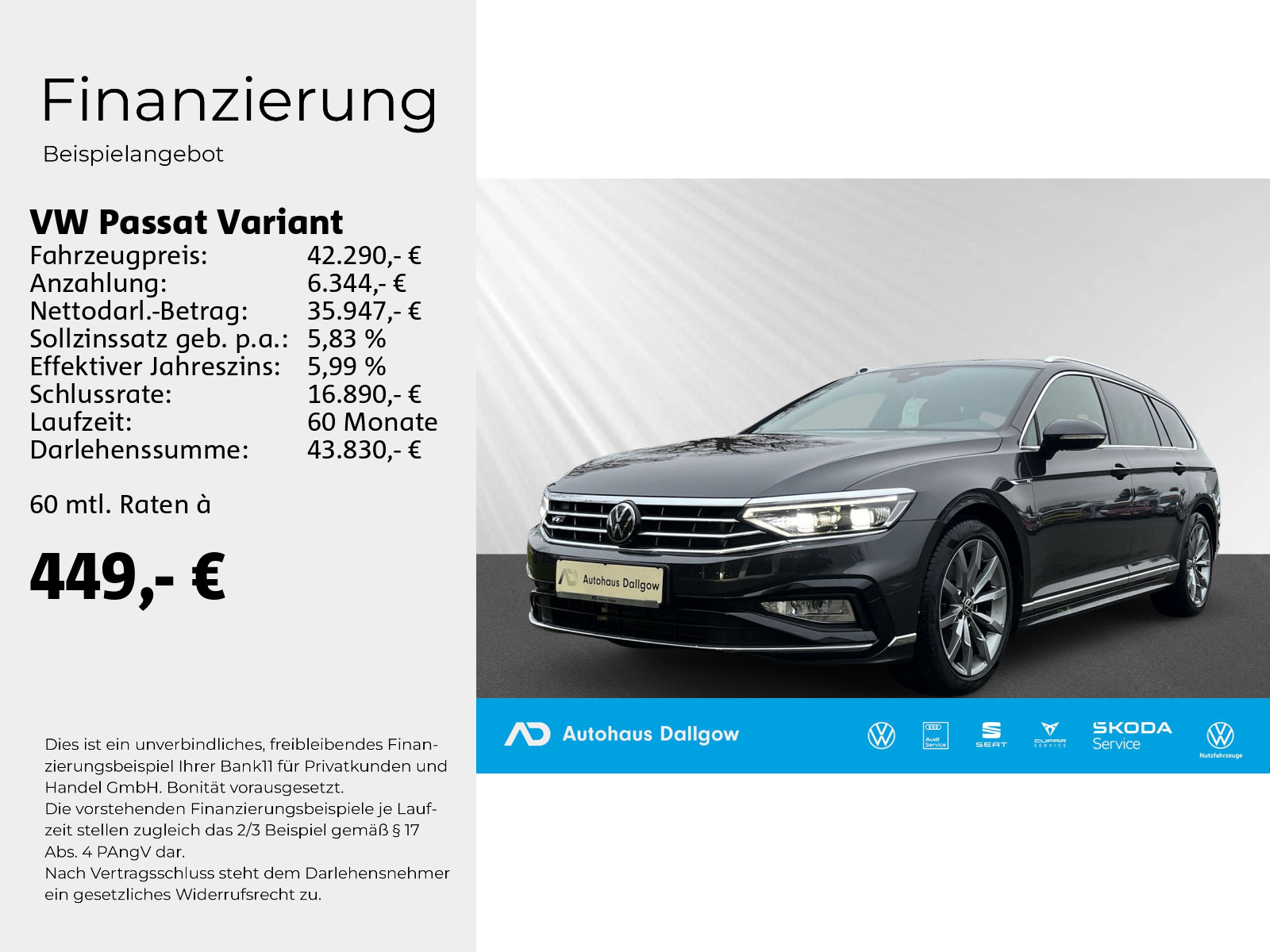 Passat Variant Elegance 1,5 l TSI OPF 11 0 kW (150 PS) 7-Gang-Doppelkupplungsgetr iebe DSG