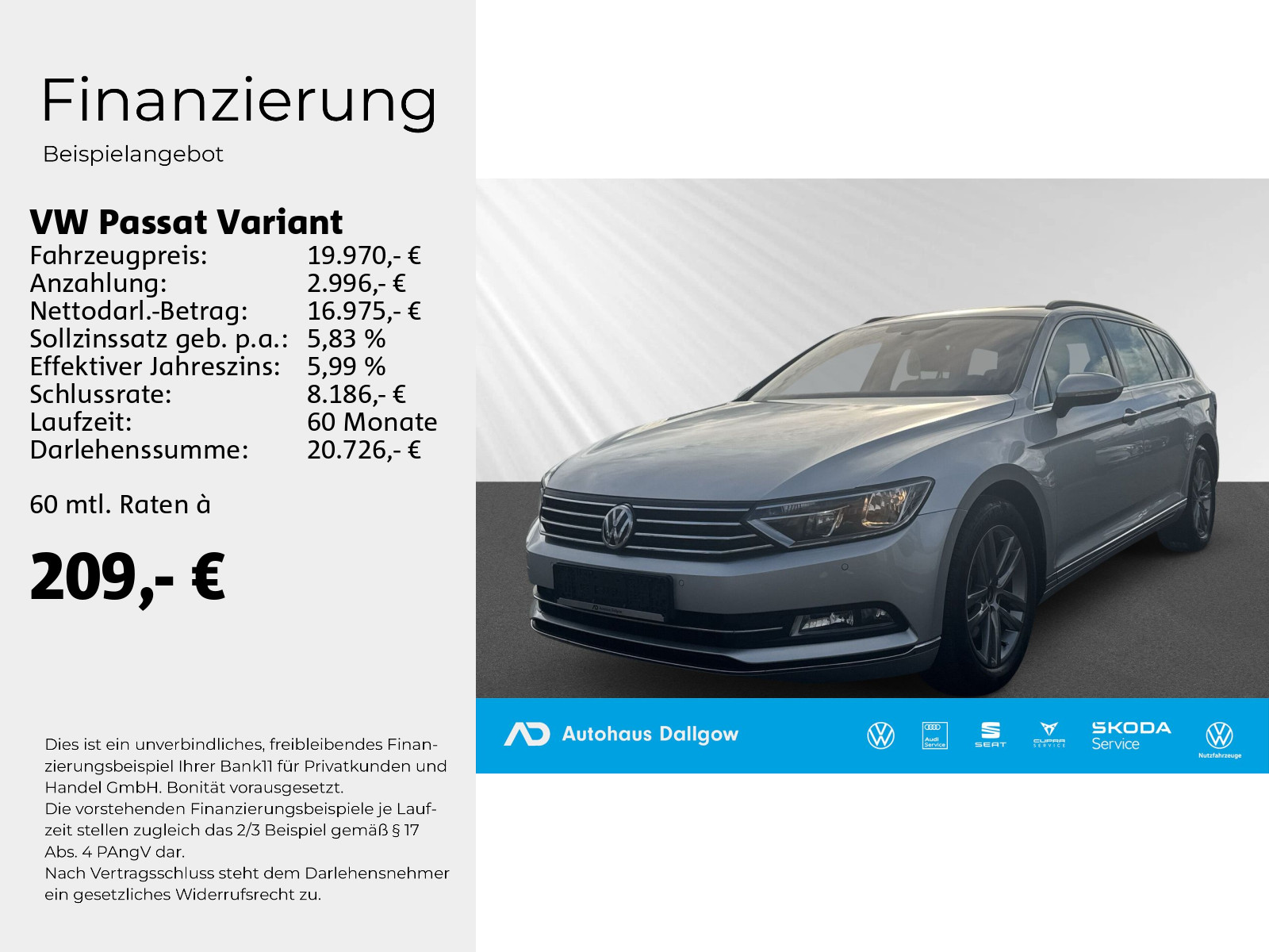 Passat Variant Comfortline 2,0 l TDI SCR 140 kW (190 PS) 6-Gang-Doppelkupplungsgetriebe DSG