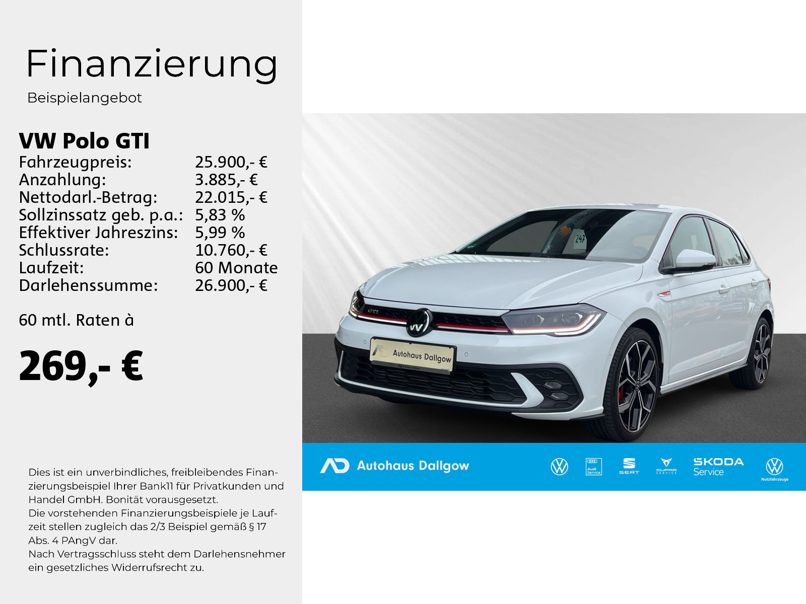 Polo GTI 2,0 l TSI 152 kW (207 PS)*DSG+LED+ PDC+
